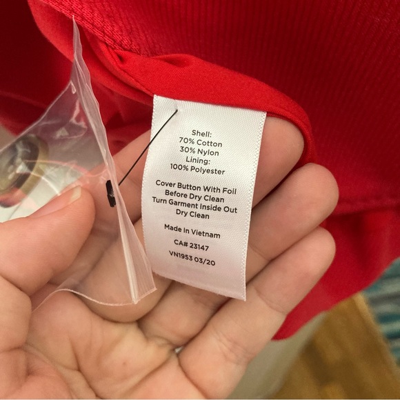 Talbots aberdeen red textured fabric blazer women's plus 20 petite NWT - Picture 7 of 8